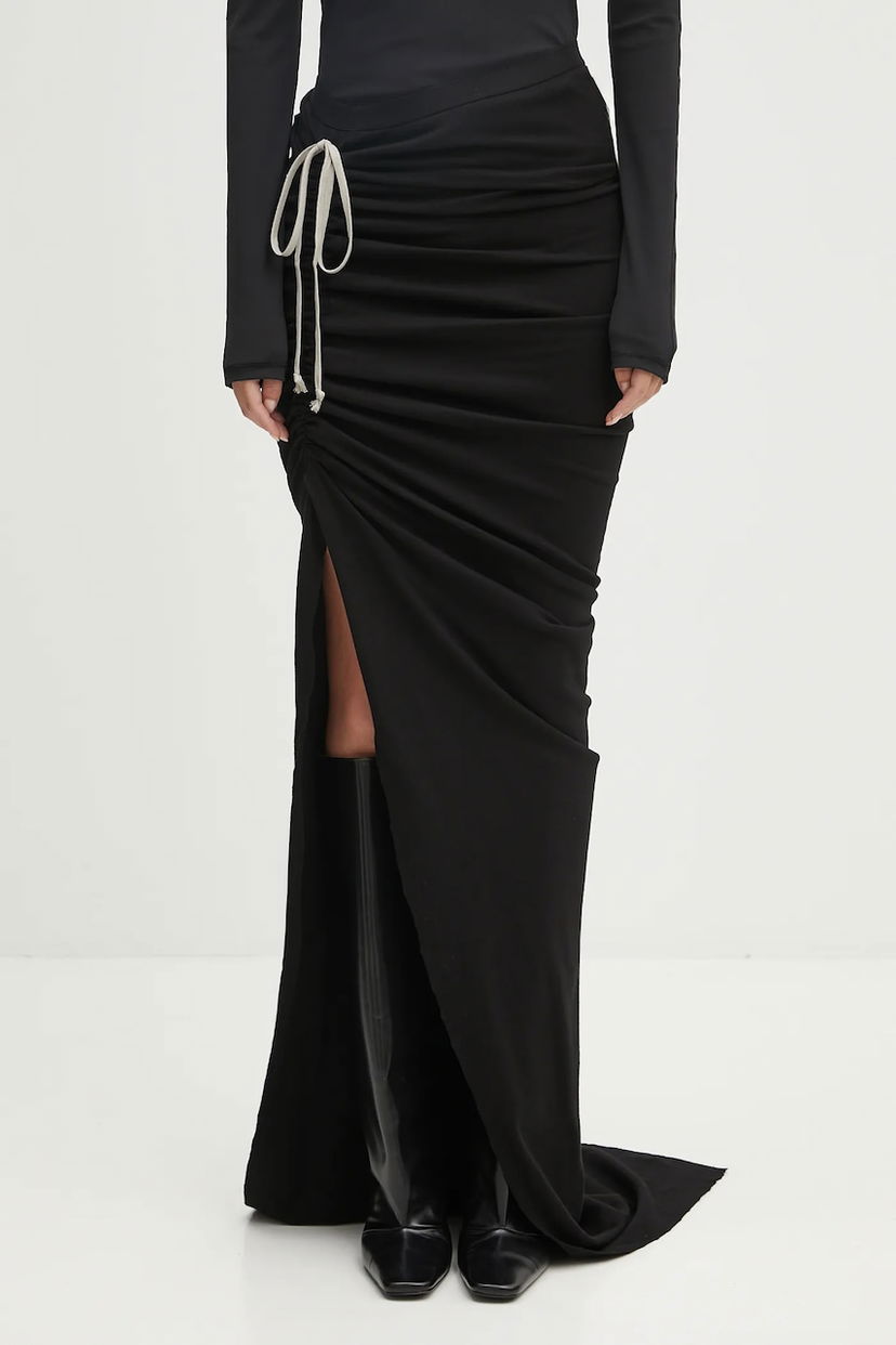 Sukňa Rick Owens Rick Owens DRKSHDW Soft Edfu Long Maxi Skirt Čierna | DS02E7337.JDB