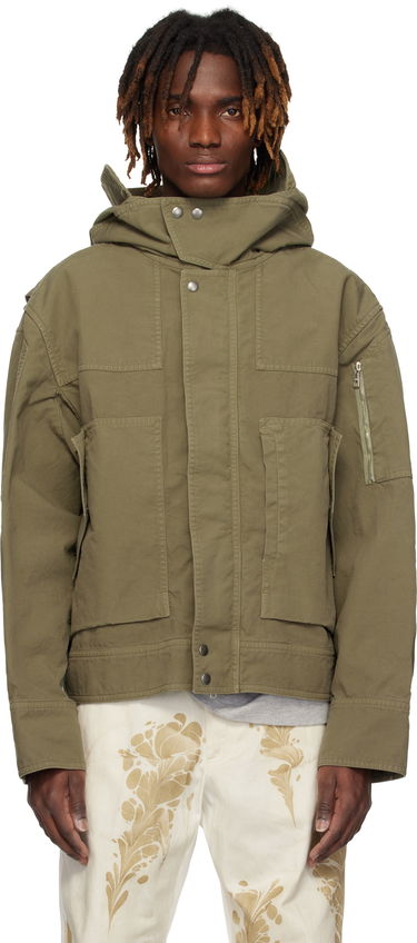 Parka Dries Van Noten Dries Van Noten Flap Pocket Hooded Jacket Zelené | 251-020548-1146, 0