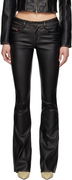 Diesel P-Stellar-Q1 Faux-Leather Flare Trousers