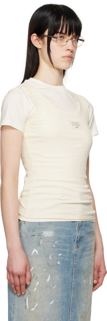 Tielko Acne Studios Acne Studios Layered T-Shirt Béžová | AL0436-, 1