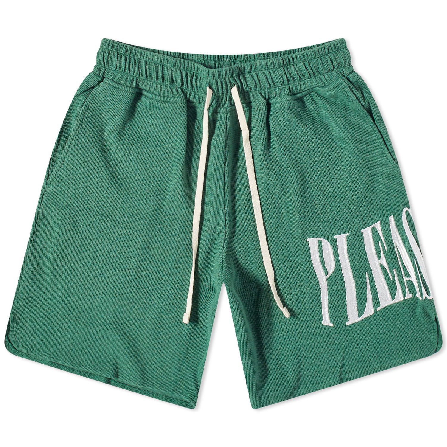 Šortky Pleasures Twitch Waffle Knit Short Green Zelené | P23SU036-GRN, 0