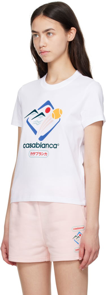 Tričko Casablanca Casablanca Montagne Sportif T-Shirt Biela | WPF25-JTS-020-01, 3
