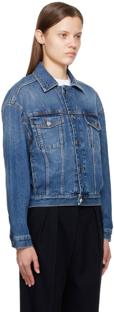 Bunda Loulou de Saison Loulou de Saison Dave Denim Jacket Modrá | DAVE, 4
