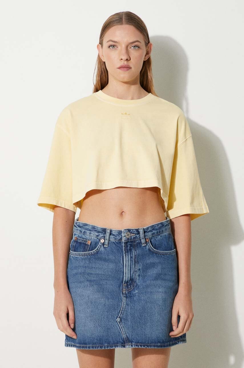 Crop Top adidas Originals adidas Originals Cropped T-Shirt Žltá | IR6000, 0
