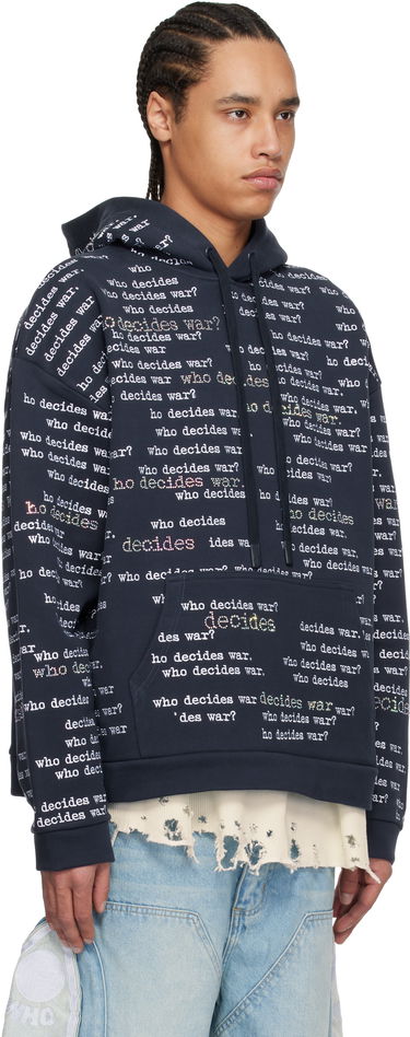 Mikina Who Decides War WDW Scripture Hoodie Navy | 1110540019SS25, 1