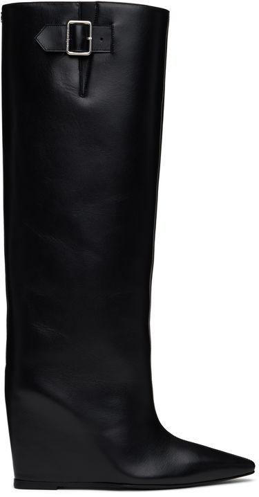Tenisky a topánky Courrèges Astro Wedged Leather Tall Boots Čierna | 324SBT035CR0017, 0