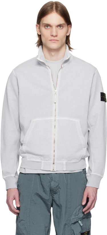 Mikina Stone Island Stone Island Fleece Sweatshirt with Zip Closure Šedá | K1S15 6100022 S0060, 0