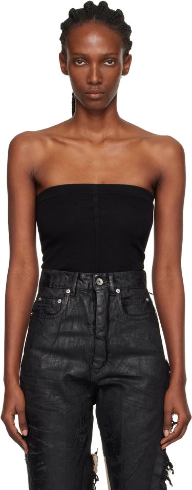 Tielko Rick Owens Rick Owens Concordians Runway Ribbed Tube Top Čierna | RO02E4674 WS, 0