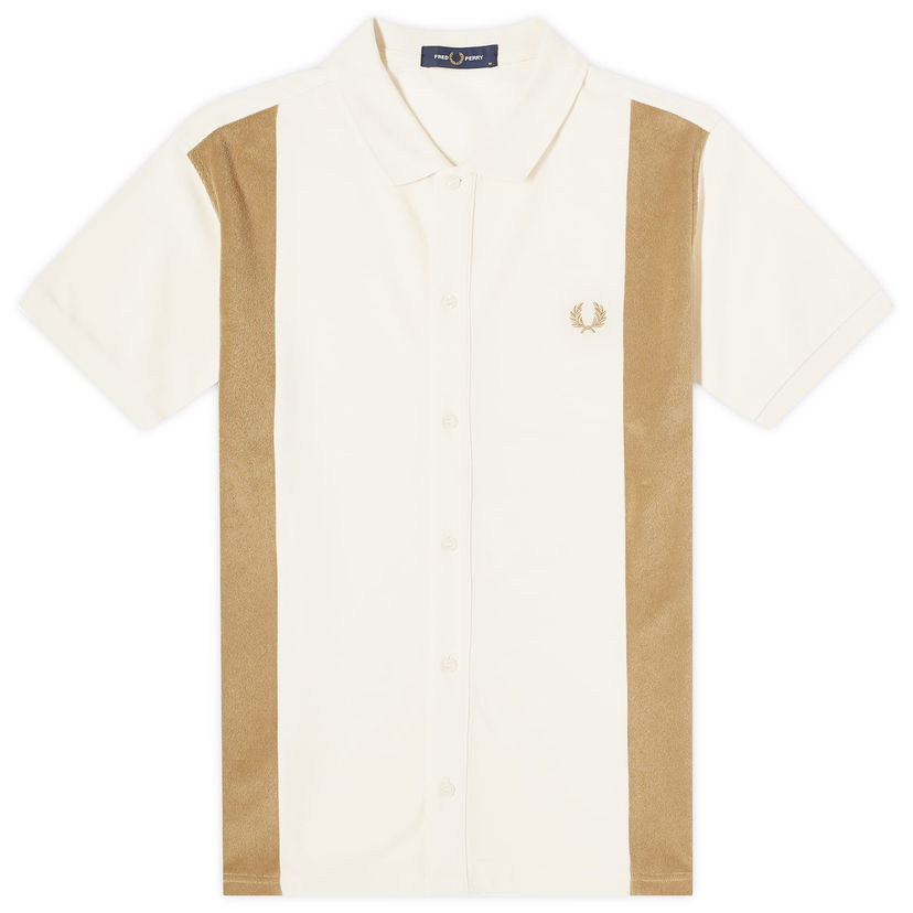 Polo tričko Fred Perry Block Stripe Button Béžová | M7807-560