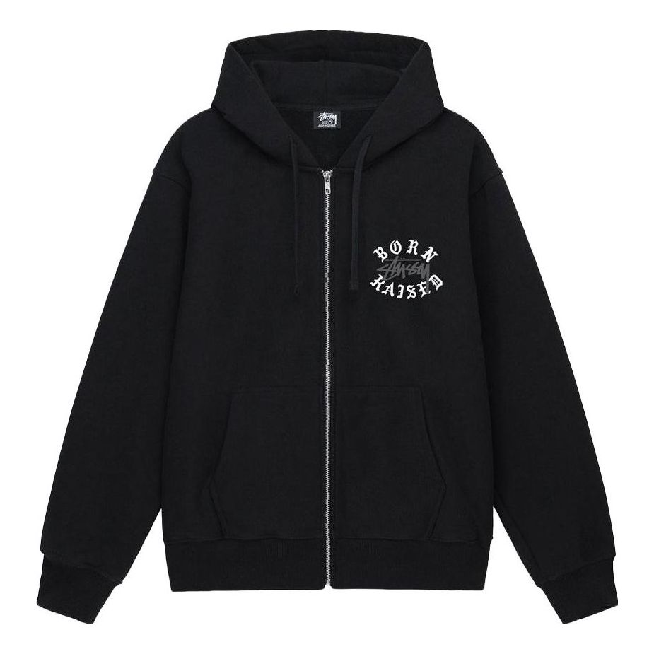 Mikina Stüssy Stussy x Born X Raised Logo Zip Hoodie Čierna | 3973855, 0