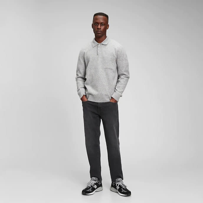 Džínsy GAP Denim Pants Slim Straight Washed Black Čierna | 709152-00, 0