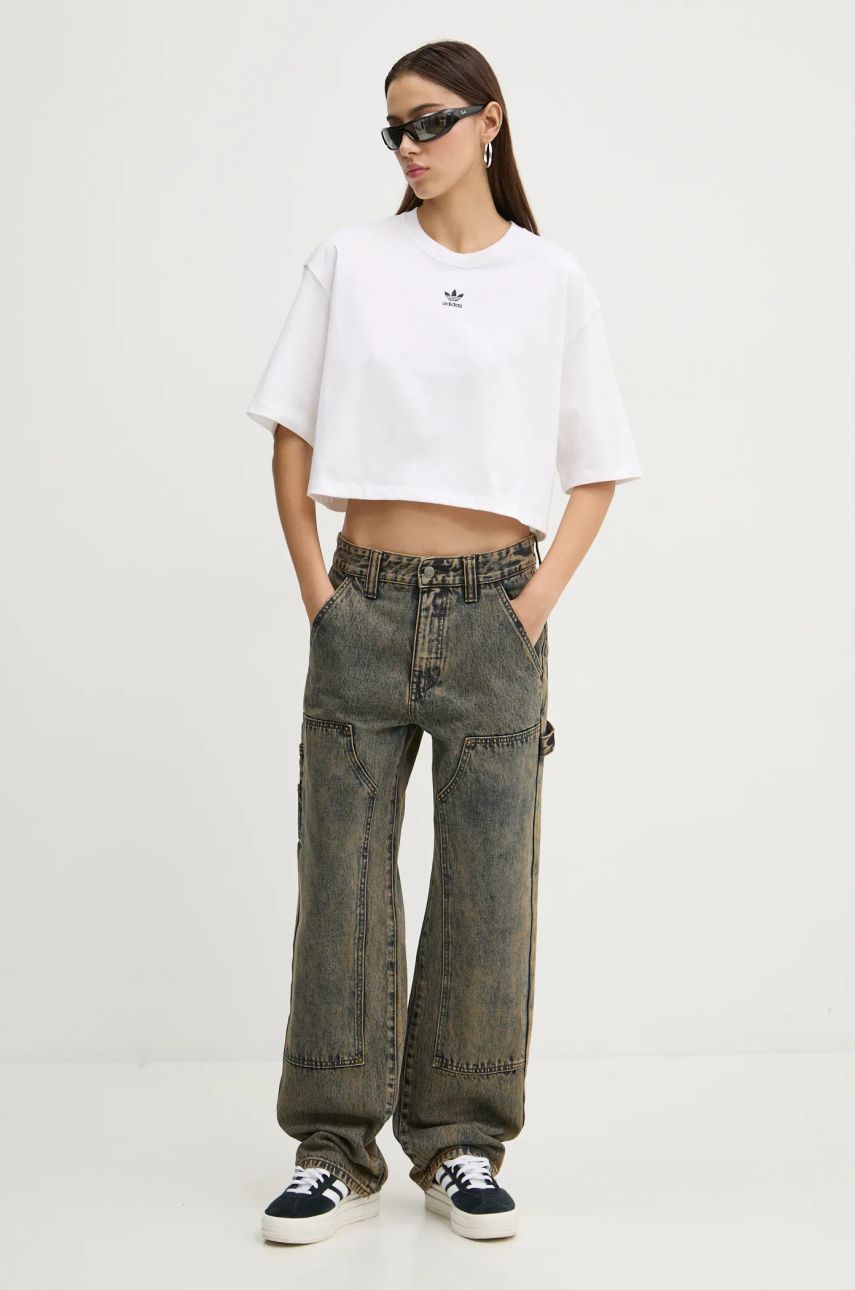 Tričko adidas Originals Originals Essential Cropped T-Shirt Biela | JJ3385, 1