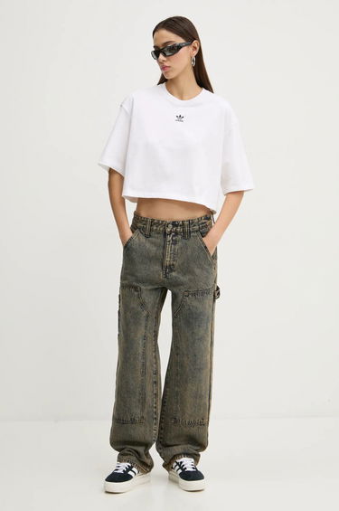 Tričko adidas Originals Originals Essential Cropped T-Shirt Biela | JJ3385, 1