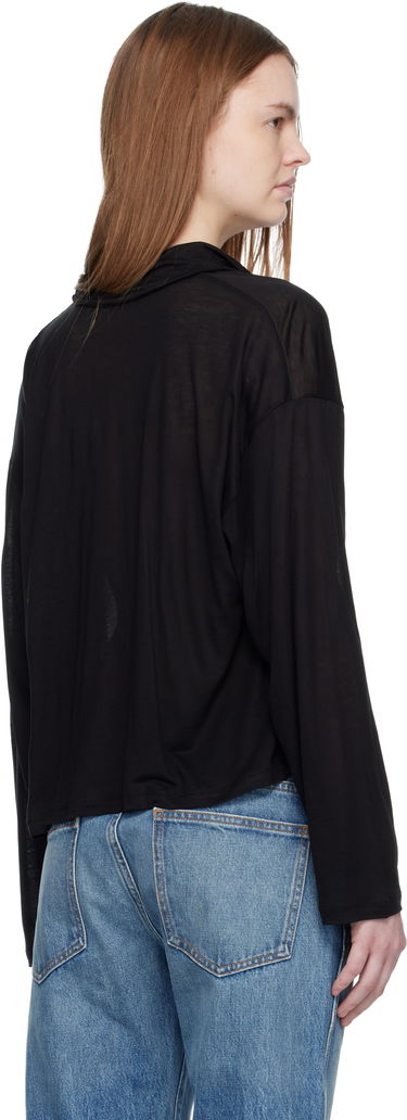 Polo tričko Baserange Seal Sheer Long-Sleeve Polo Čierna | TTSP-BL-WI25, 2