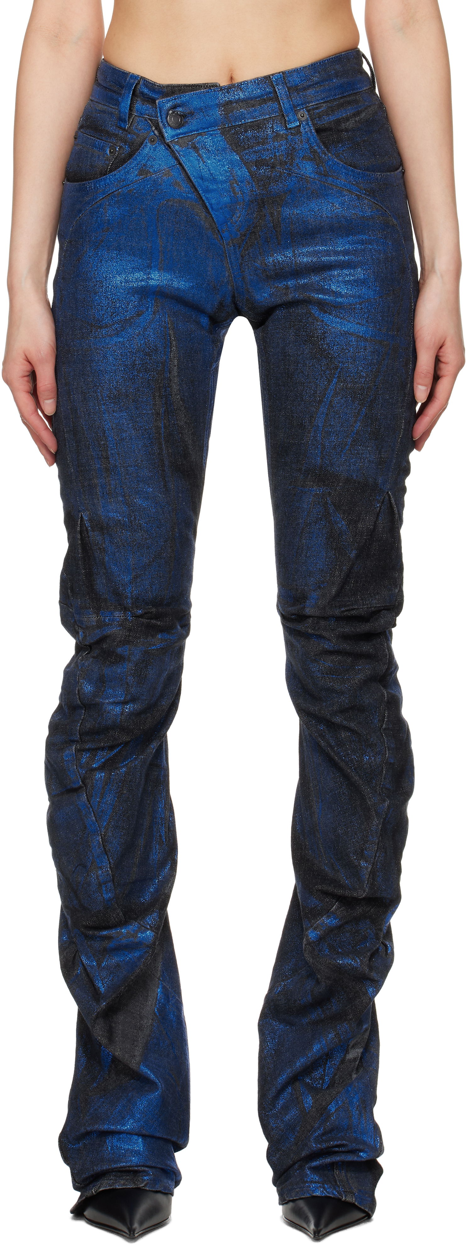 Džínsy Ottolinger Ottolinger Drape Denim Jeans Modrá | 117-17017E-21, 0