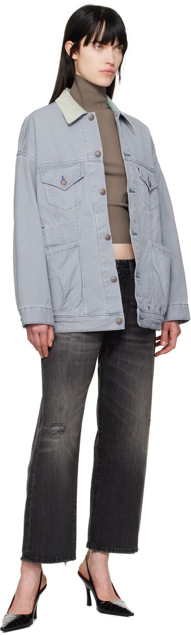 Bunda R13 R13 Lacey Trucker Denim Jacket Modrá | R13WD210-D279A, 3