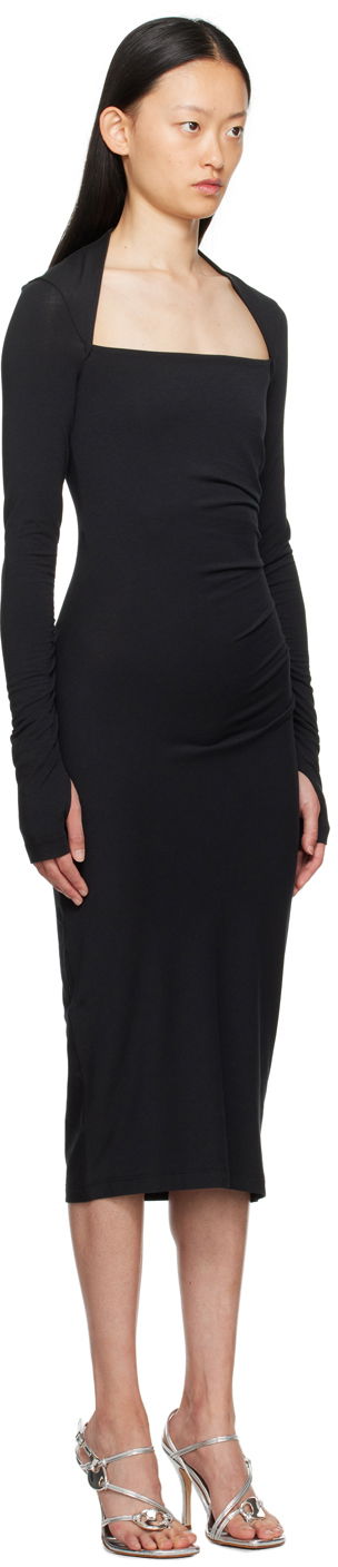 Šaty Helmut Lang Shrug Midi Dress Čierna | N07HW602, 1