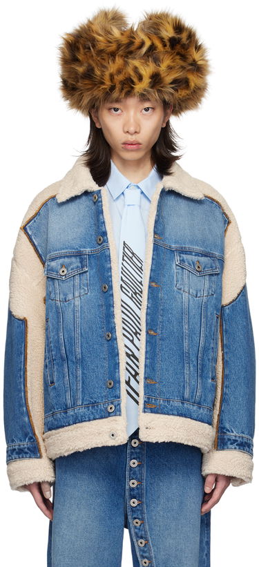 Bunda Jean Paul Gaultier Jean Paul Gaultier Petit Grand Sherpa Trim Denim Jacket Modrá | 24/30-F-VE061P-D013-5768, 0