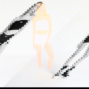 Crop Top Diesel Ribbed Tube Crop Top M-Clarksvillex with Metal Logo Čierna | A13019_0DLAX Black, 4