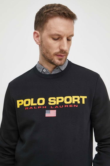 Mikina Polo by Ralph Lauren Black Printed Sweatshirt Čierna | 710835770, 3