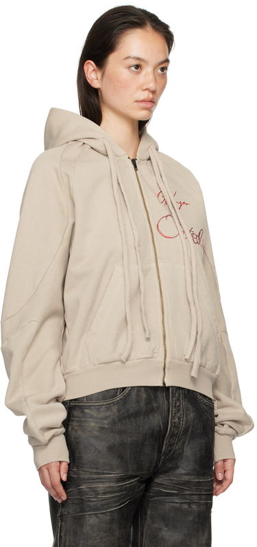 Mikina Ottolinger Ottolinger Oversized Zip Hoodie Béžová | 1150204121, 4