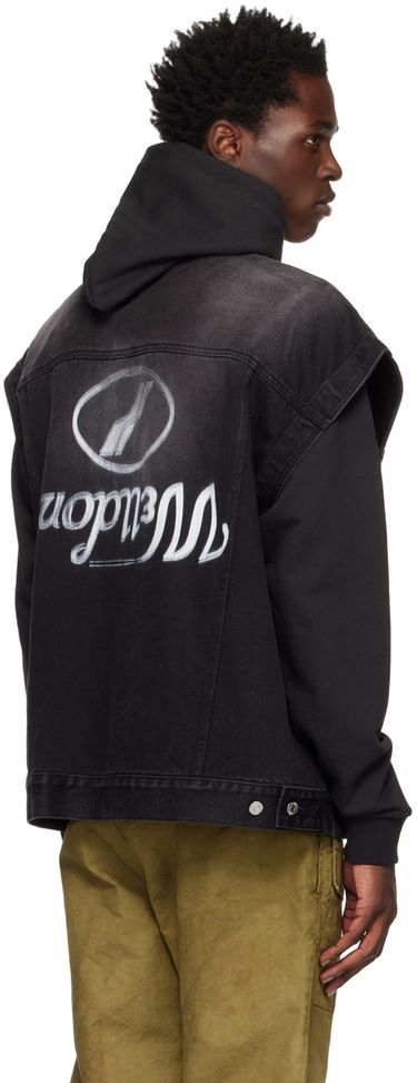 Vesta We11done We11done Oversized Trucker Denim Vest Čierna | WD-DV3-22-385-U-BK, 2