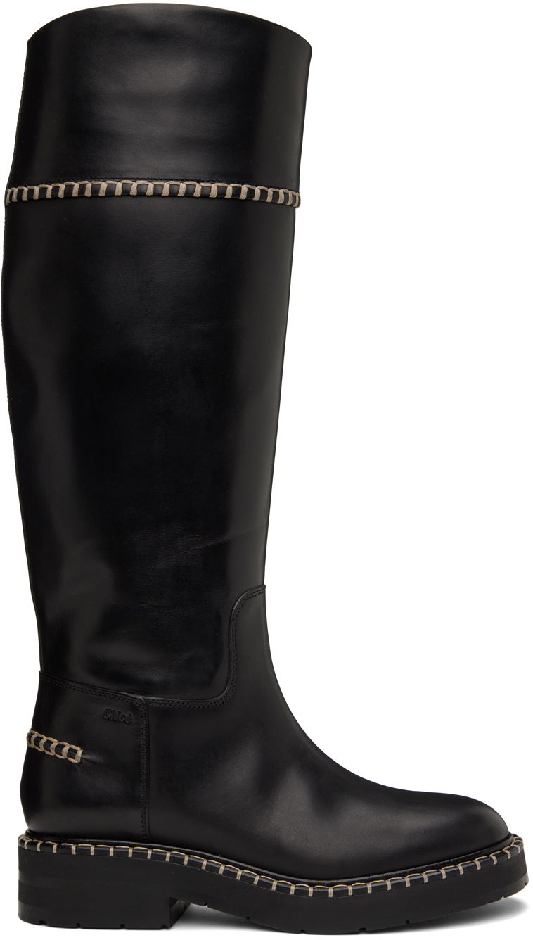 Tenisky a topánky CHLOÉ Chloé Noua Knee-High Boots Čierna | CHC22W72379, 0