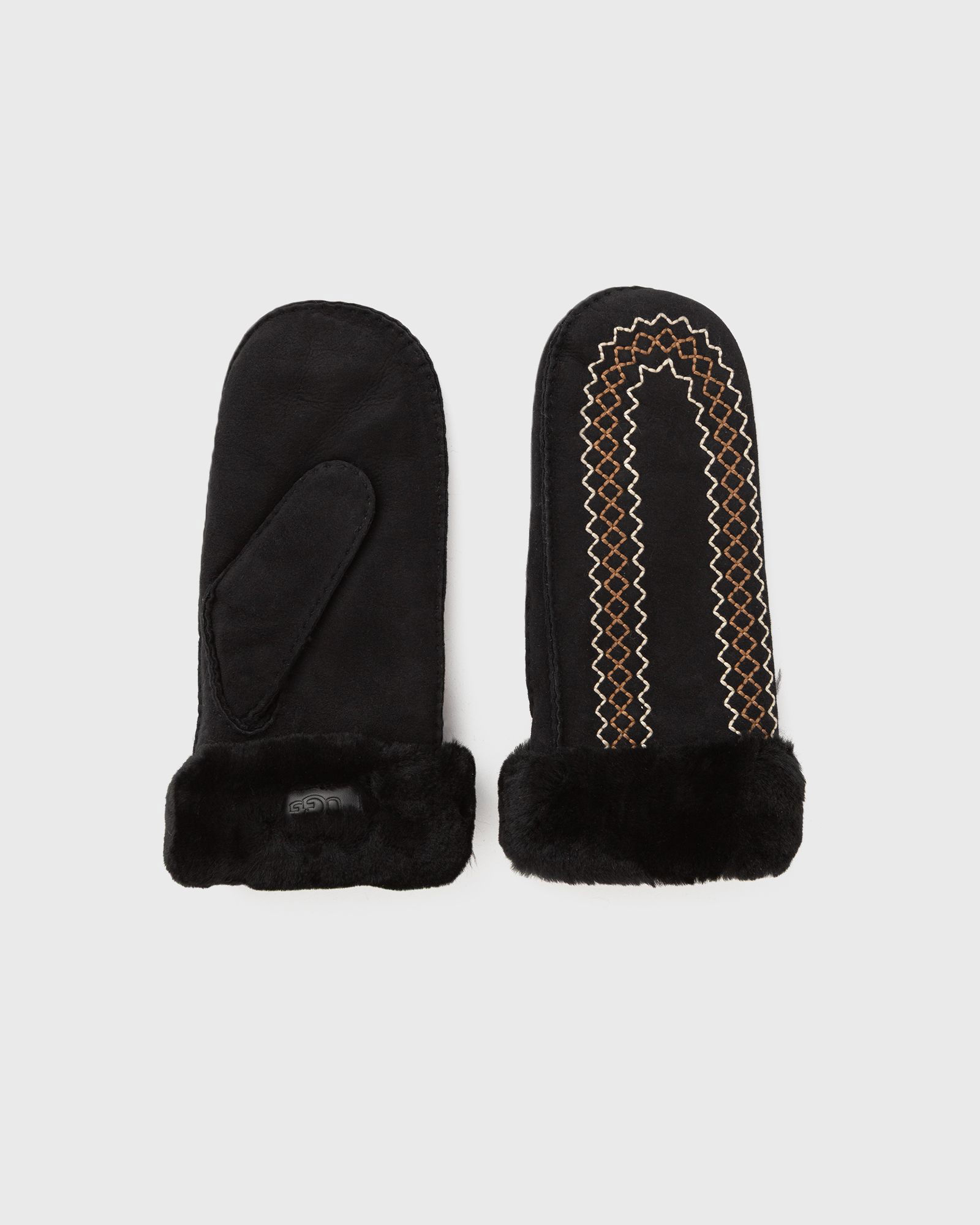 Embroidered Sheepskin Mittens