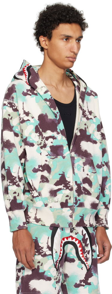 Mikina BAPE A Bathing Ape Map Camo Shark Full Zip Hoodie Rôznofarebný | 001ZPL301001M, 4