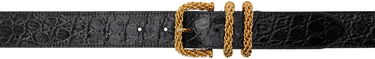 Opasok BY FAR Katina Circular Buckle Leather Belt Čierna | 21PFKTNWBLCCE, 0