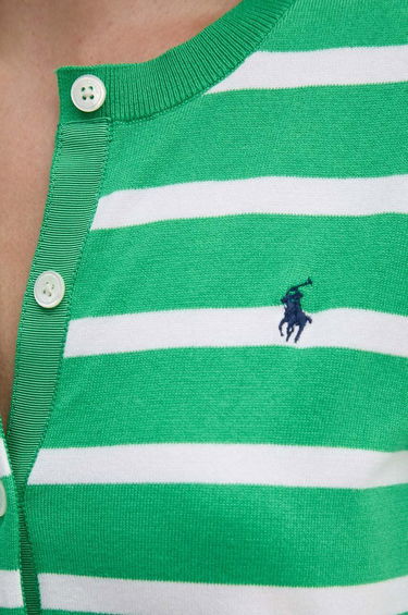 Sveter Polo by Ralph Lauren Striped Lightweight Cardigan Zelené | 211891885, 4