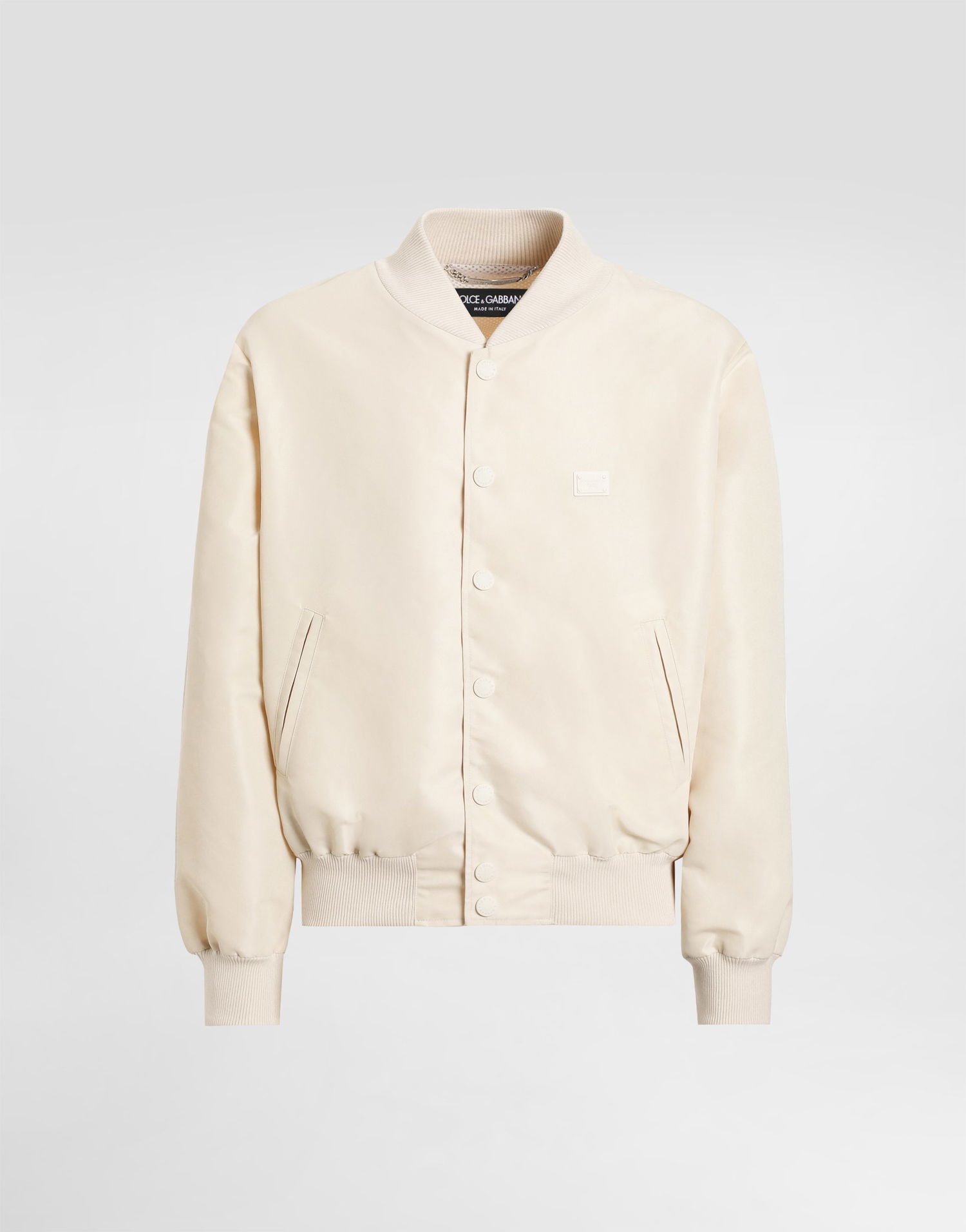 Bomber bunda Dolce & Gabbana Dolce & Gabbana Technical Fabric Bomber Jacket With Tag Béžová | G9BNCTFUMNQW3789, 0