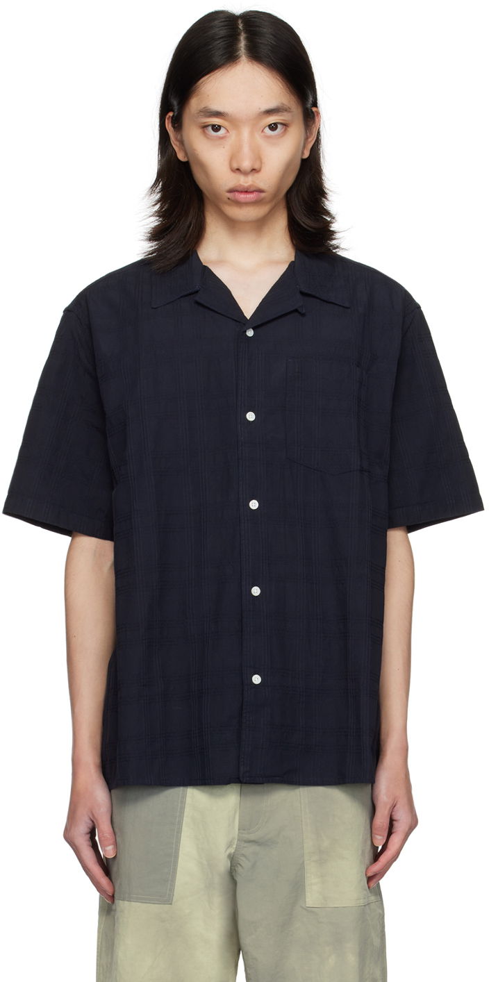 Košeľa NORSE PROJECTS Short Sleeve Seersucker Shirt Čierna | N40-0799, 0