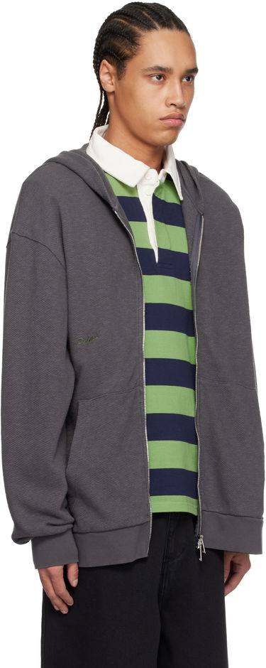 Mikina Palmes Palmes Waffle Zip Hoodie Šedá | P20-0033-888, 1