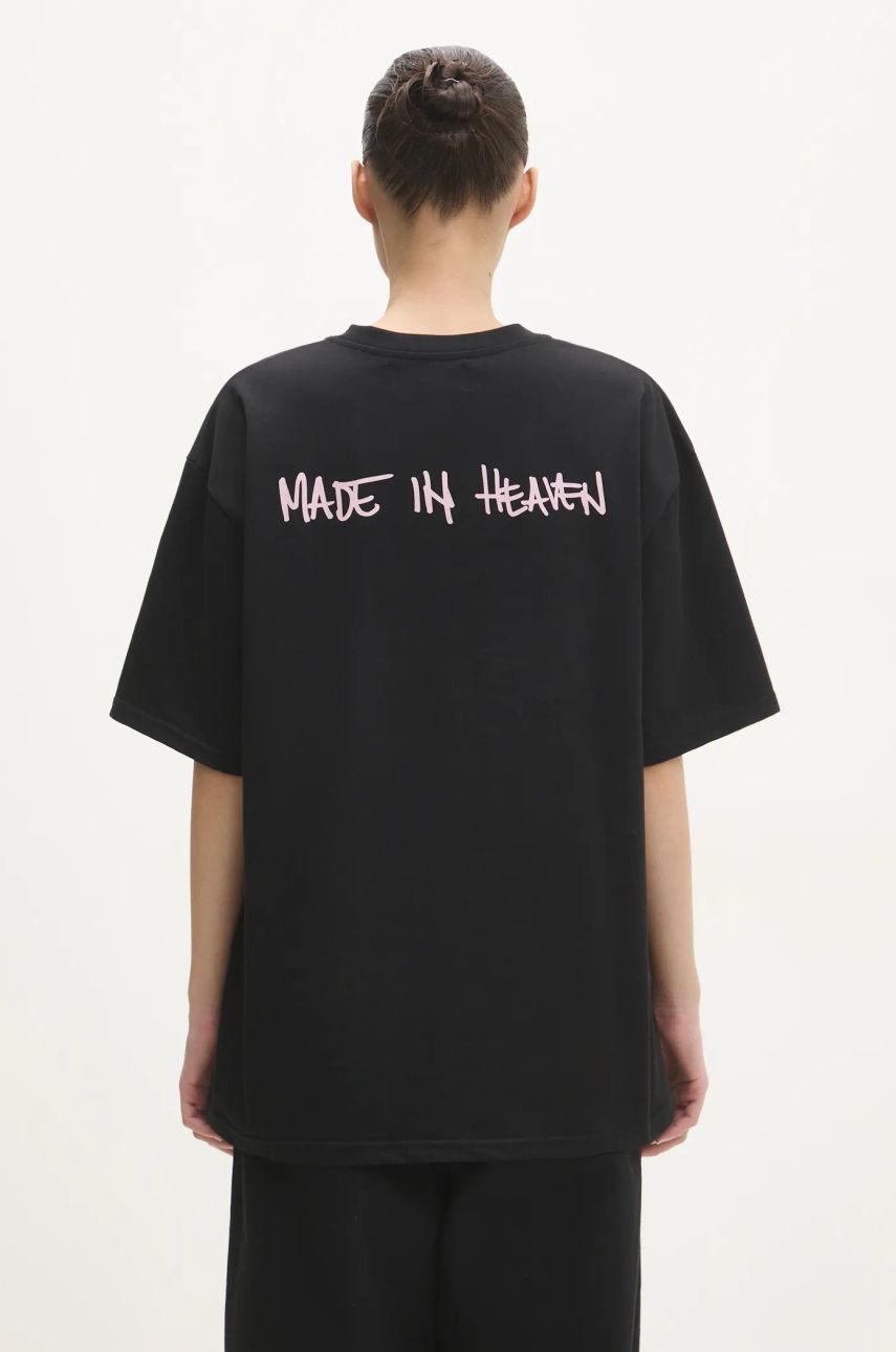 Tričko Fiorucci Made In Heaven Print T-Shirt Čierna | U01FMTSH102CJ01BK01, 0