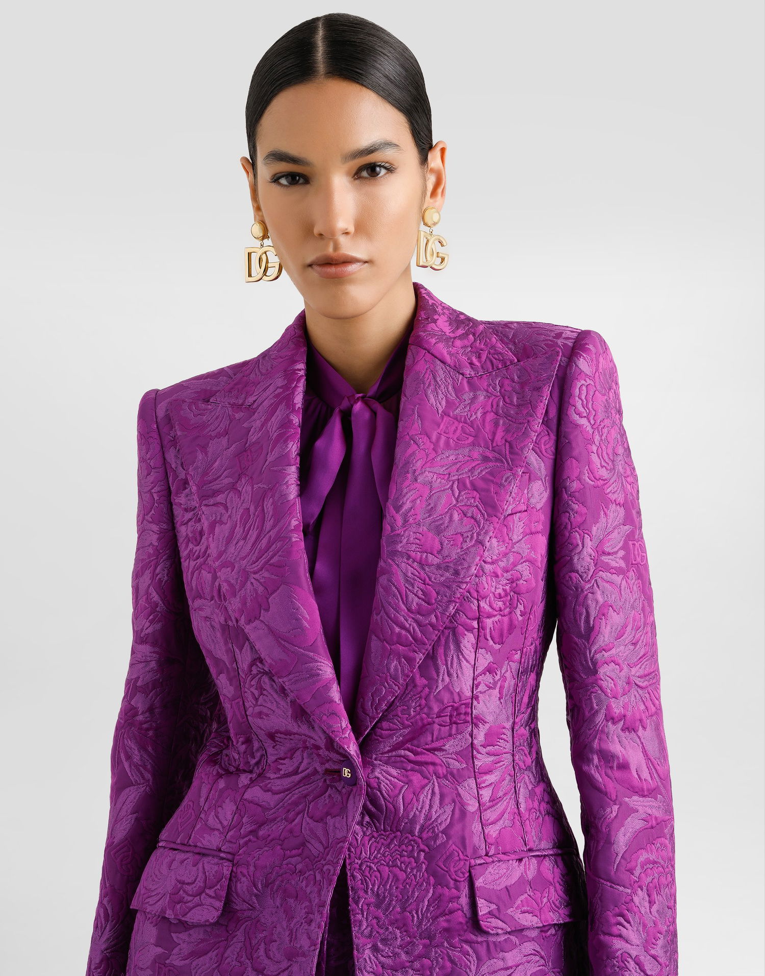 Bunda Dolce & Gabbana Dolce & Gabbana Turlington Brocade Jacket Fialová | F29UCTHJMQOF0571, 1