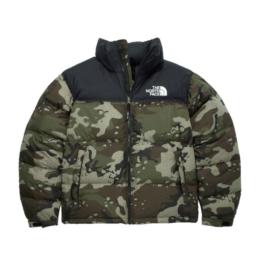 Prešívaná bunda The North Face 1996 Retro Nuptse Packable Jacket Woodland Camo Zelené | NJ1DM62H