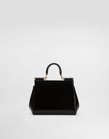 Kabelka Dolce & Gabbana Dolce & Gabbana Sicily Patent Leather Top Handle Bag Čierna | BB6003A103780999, 3