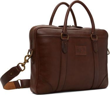 Taška cez rameno Polo by Ralph Lauren Ralph Lauren Heritage Leather Briefcase Hnedá | 405946033001, 1