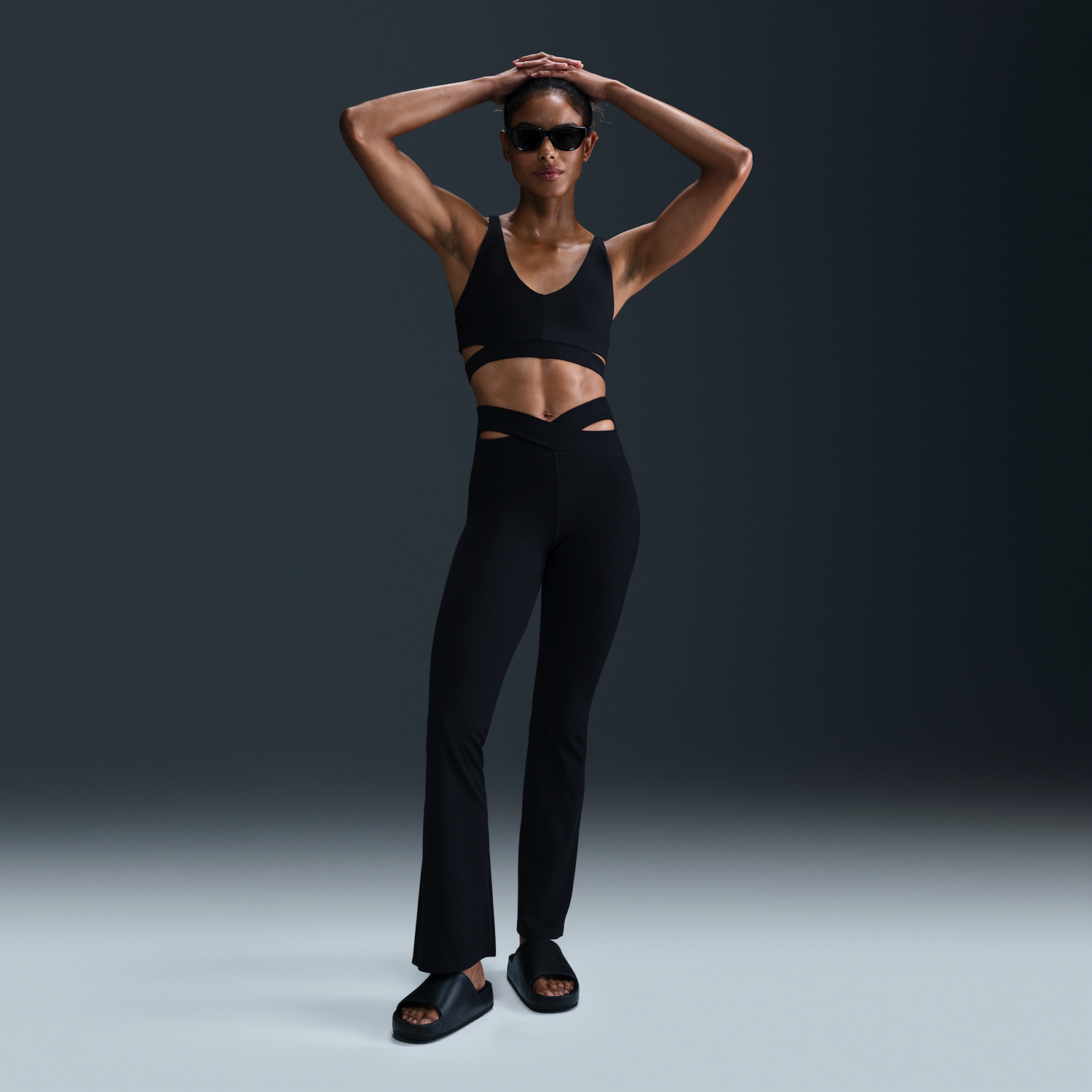 Súprava Nike Nike Zenvy High-Waisted Flared Leggings Čierna | HJ1846-010, 1