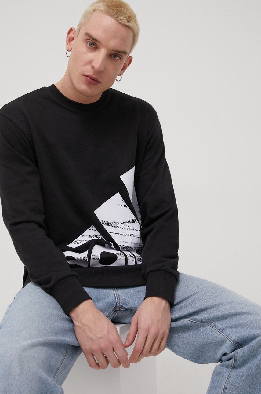 Sveter adidas Originals Adidas Print Sweatshirt Čierna | HE1781, 0
