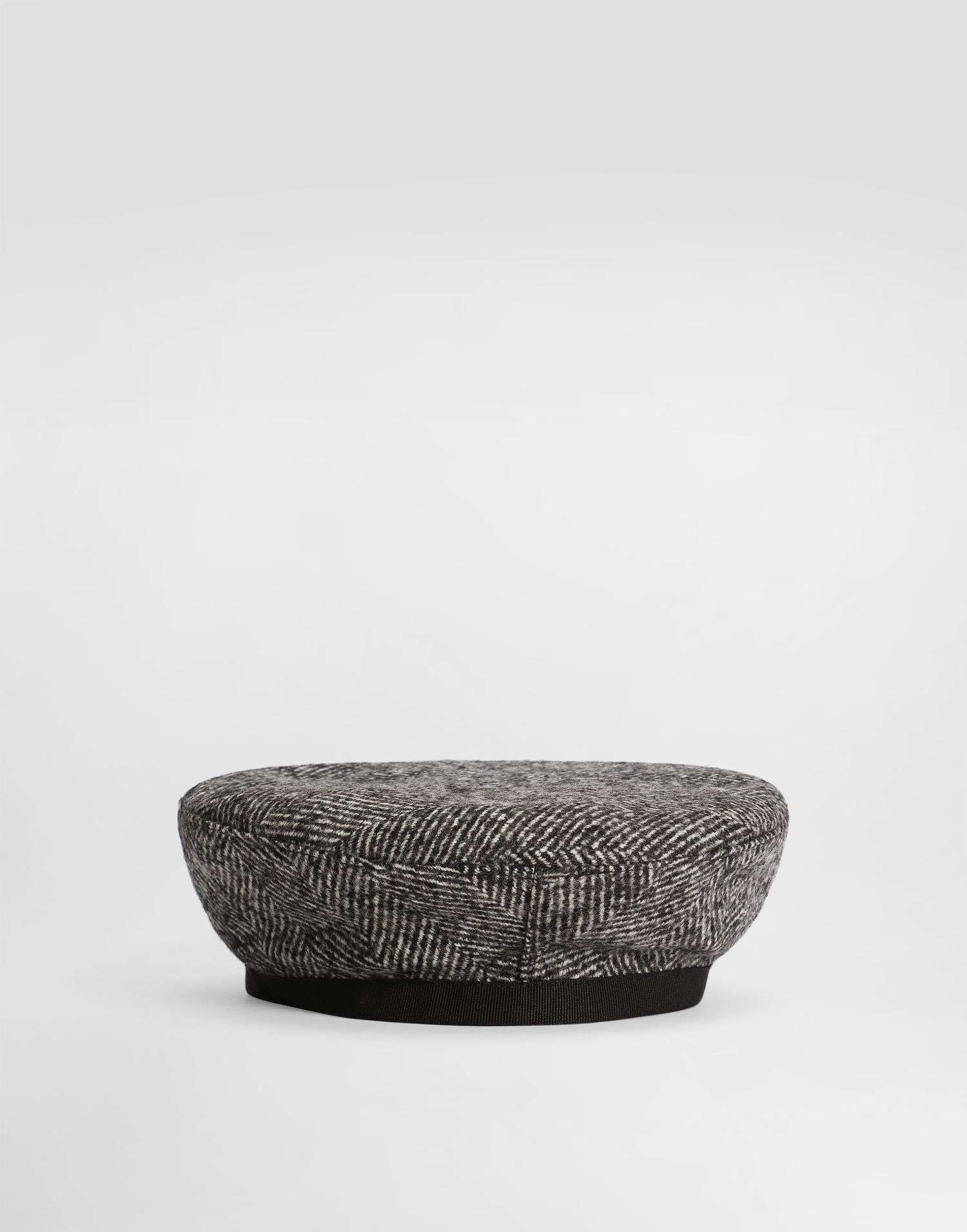 Baretka Dolce & Gabbana Dolce & Gabbana Wool Blend Chevron Beret Šedá | LB5H43FCZAFS8030, 1