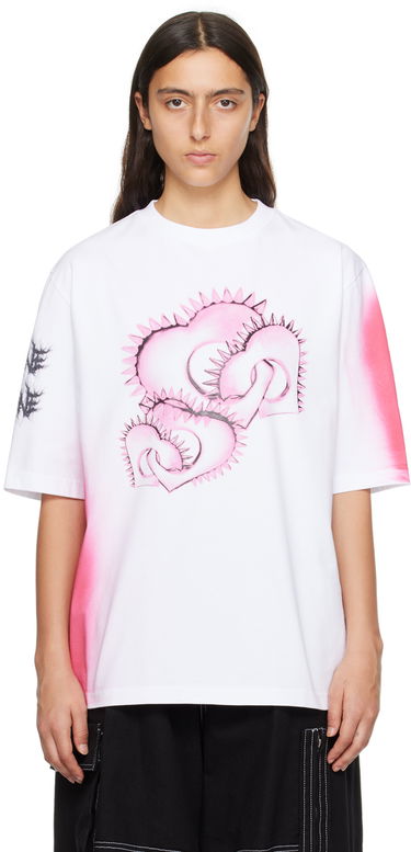 Tričko We11done Graphic Print T-Shirt Biela | WD-TT3-23-748-U-WH, 0