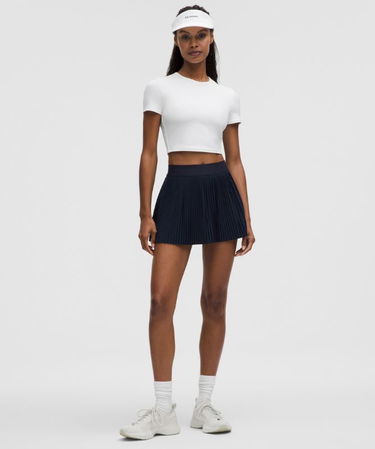 Crop Top lululemon Cropped T-Shirt Slim Fit with Built-in Bra Medium Support B/C Cups L Biela | prod11871026, 1