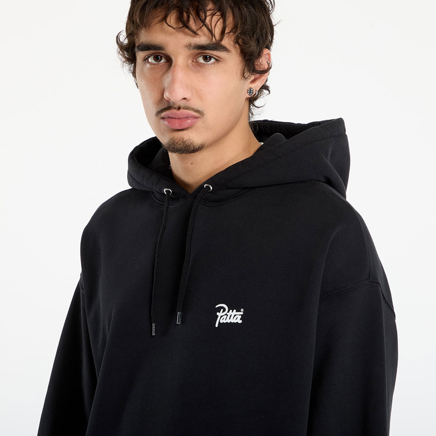 Mikina Patta Patta Embroidered Fire Panther Hooded Sweater Čierna | POC-AW25-2050-325-0026-001, 1