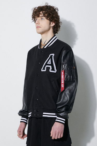 Bomber bunda Alpha Industries Alpha Industries College Bomber Jacket Čierna | 146111, 3