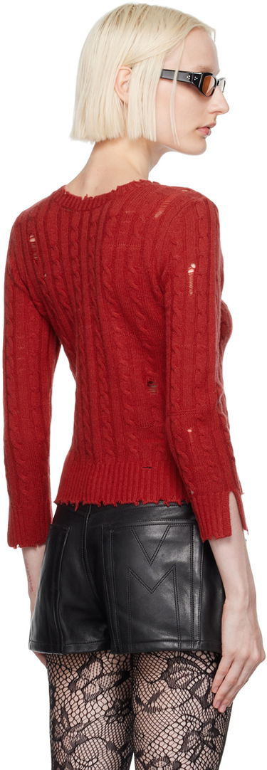Sveter Marc Jacobs Marc Jacobs Shrunken Cashmere Cable Cardigan Červená | 2F4RTP018K18, 2