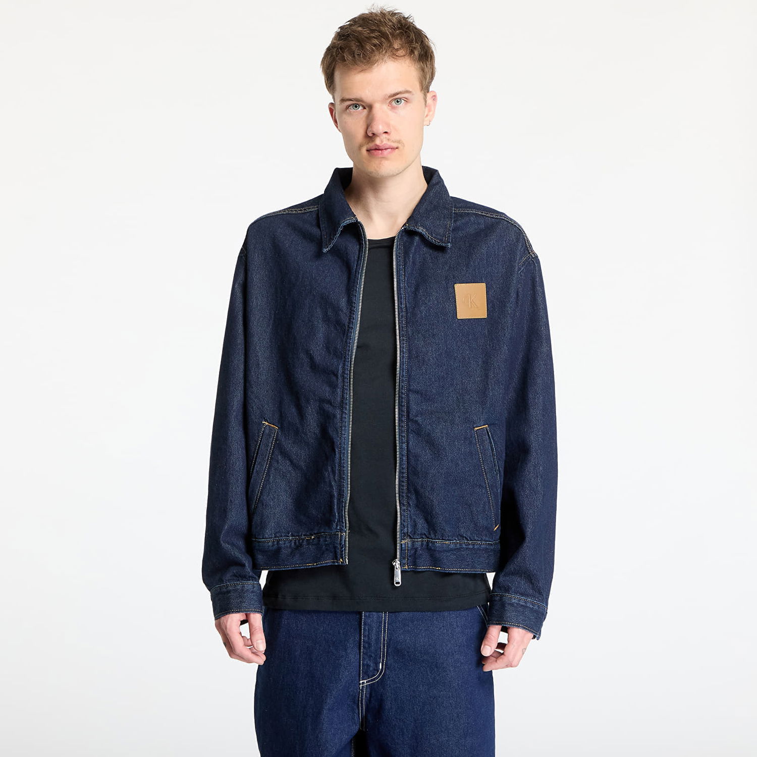 Bunda CALVIN KLEIN Calvin Klein Jeans Relaxed Zip Denim Jacket Modrá | J30J327087 1AP, 0