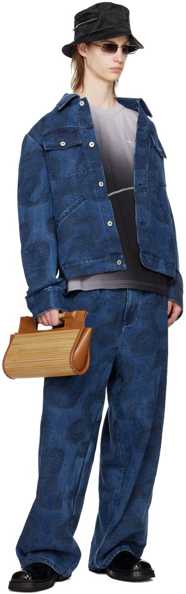 Džínsy Feng Chen Wang Feng Chen Wang Dragon Denim Trousers Modrá | FUS17TR14, 3