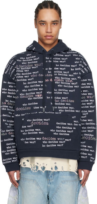 Mikina Who Decides War WDW Scripture Hoodie Navy | 1110540019SS25, 0